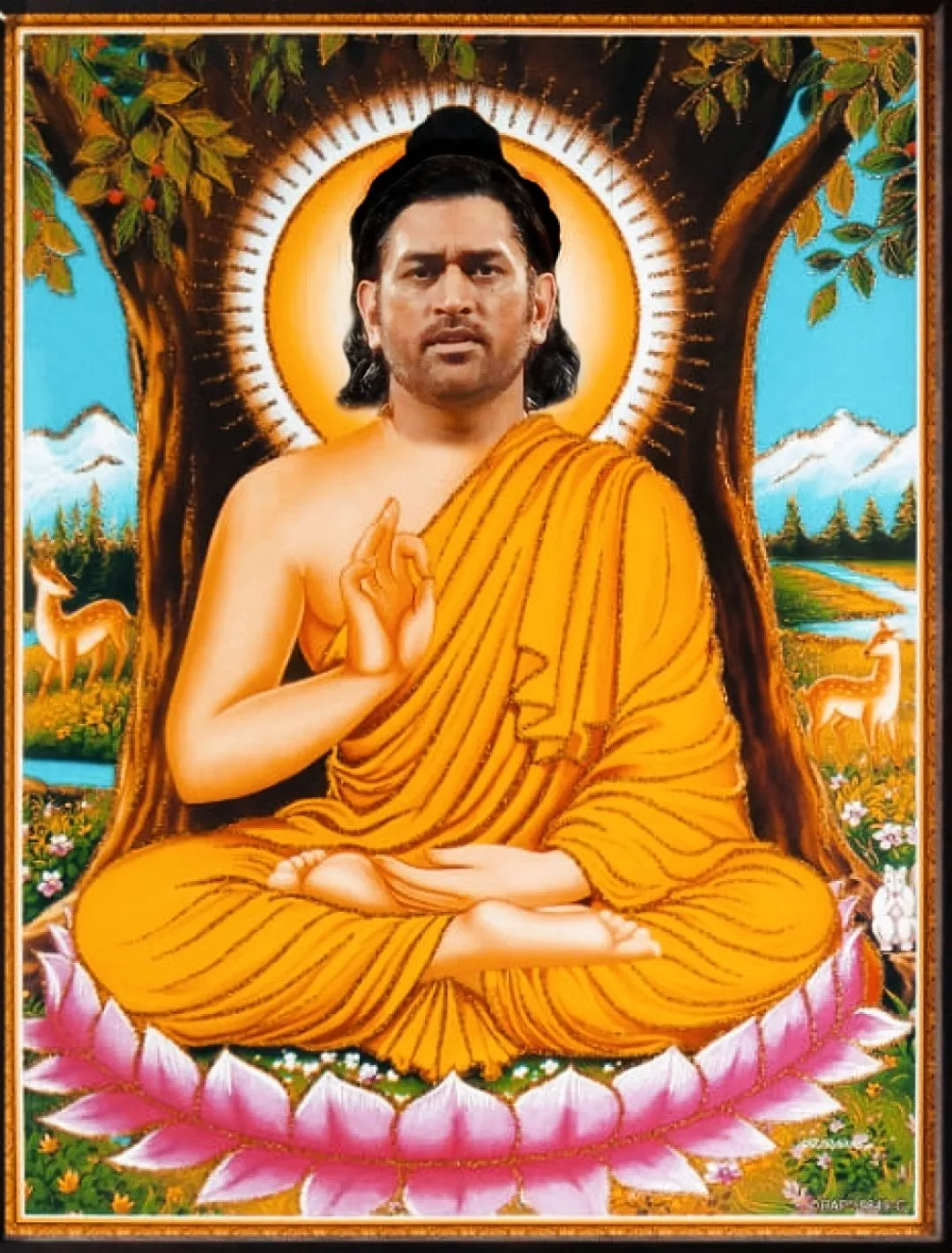 Dhoni buddha edit | Tamil Meme Templates