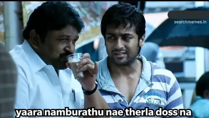 Suriya talking to Prabhu in Ayan