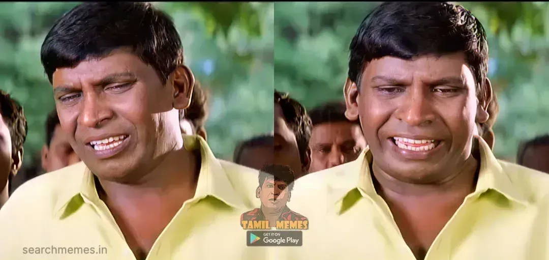 Vadivelu looking exhausted and annoyed amidst nighttime cemetery occult rituals