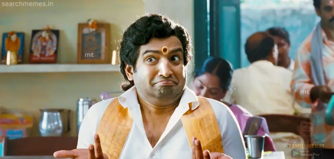 Pattathu yaanai | Santhanam at hotel Tamil Meme Templates