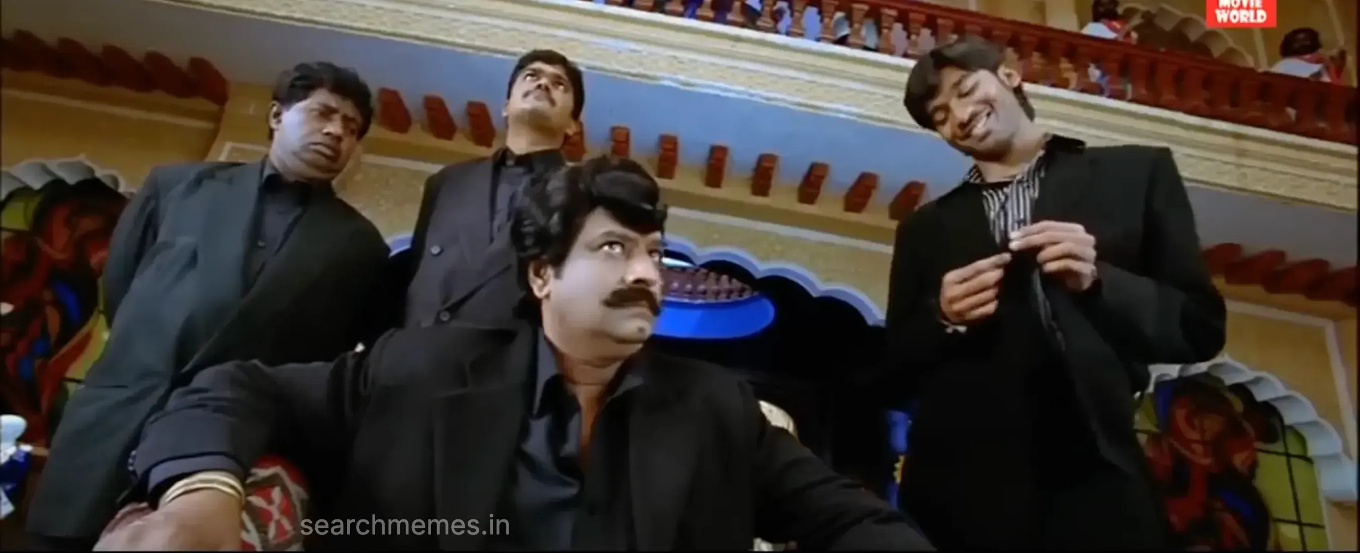 Vivek twisting his fingers with an exaggerated shy bashful grin