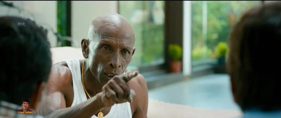 Motta Rajendran speaking with an earnest sincere expression seated in an apartment