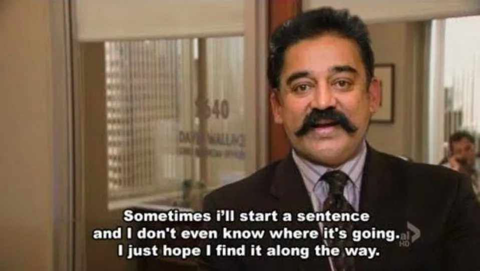 Kamal hassan | Sometimes i start a sentence | The office Tamil Meme Templates