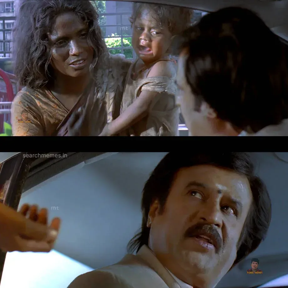 Rajinikanth in dark shades and casual shirt looking observant outdoors
