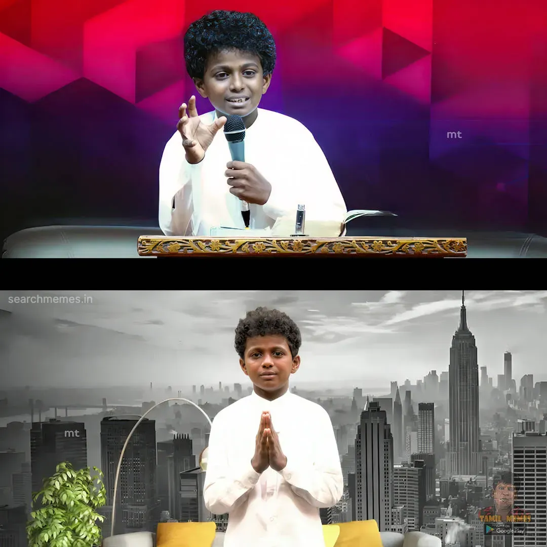 Small boy christian speech Tamil Meme Templates