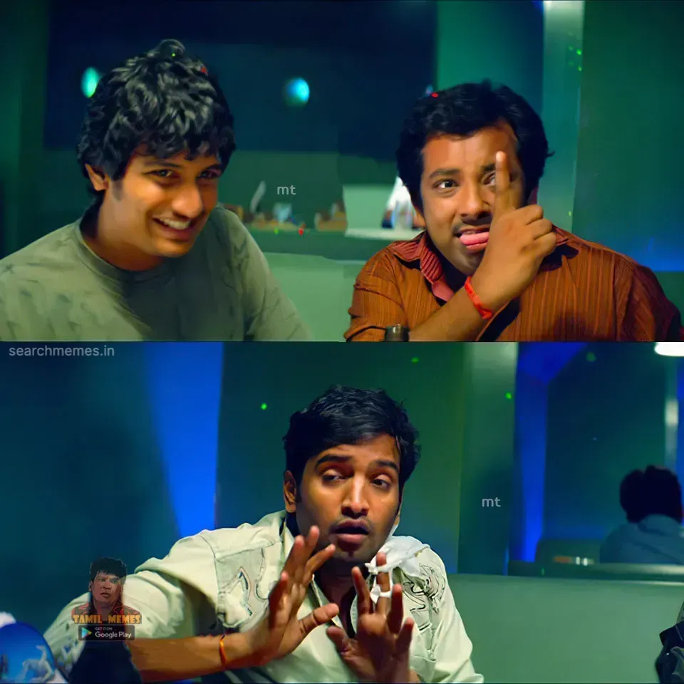 Santhanam pretending to be scared in Siva Manasula Sakthi