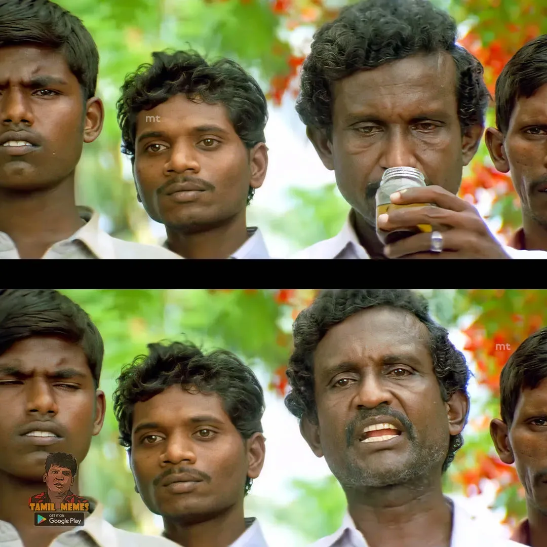 Pithamagan | Enna omathiravan vaada adikkidhu Tamil Meme Templates