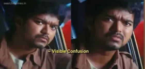 Vijay | Visible confustion Tamil Meme Templates