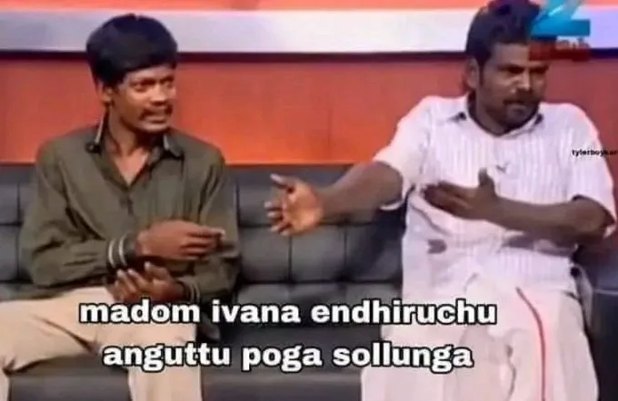 Zee tv | Madam ivana endhiruchu anguttu poga sollunga madam Tamil Meme Templates