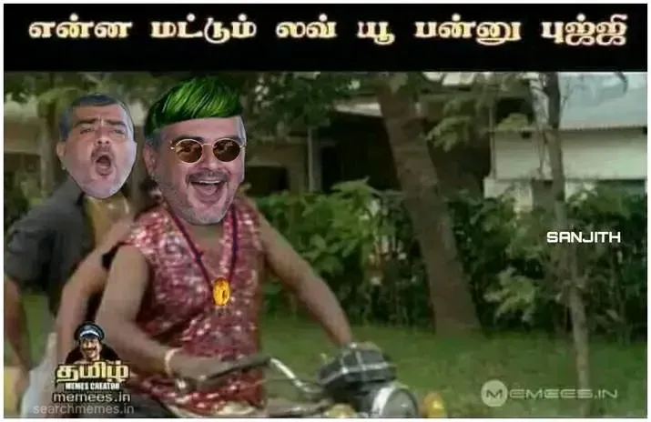 Vedhalam Ganesh edit on a bike singing