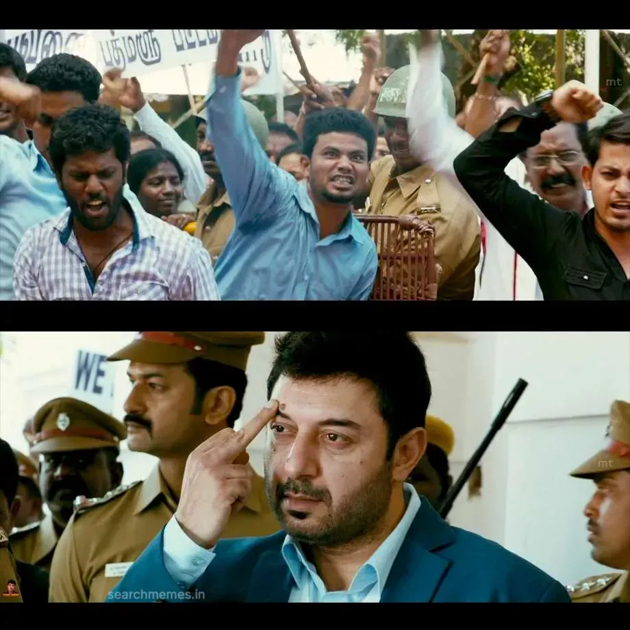 Thani oruvan | Showing middle finger Tamil Meme Templates