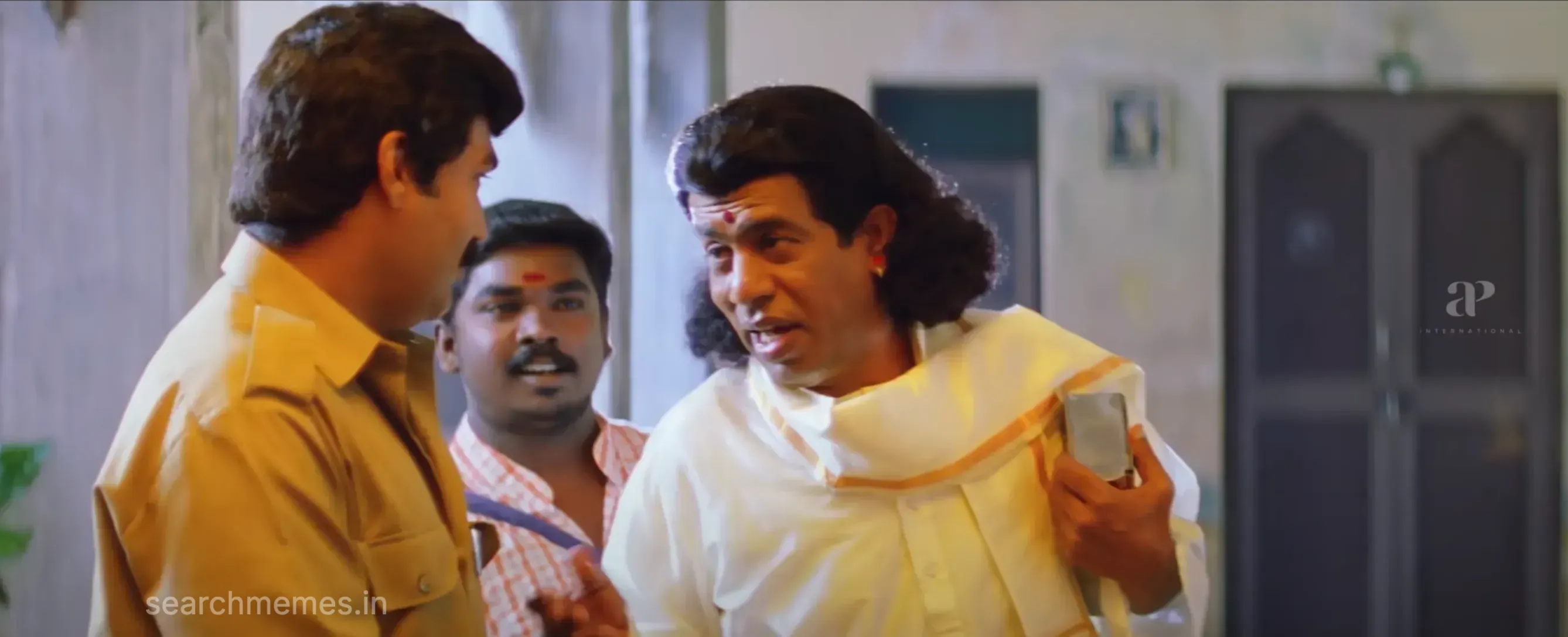 Sundarrajan smiling pleasantly while casually humming and making up stories