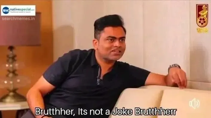 Vamsi | Its not a joke brother Tamil Meme Templates